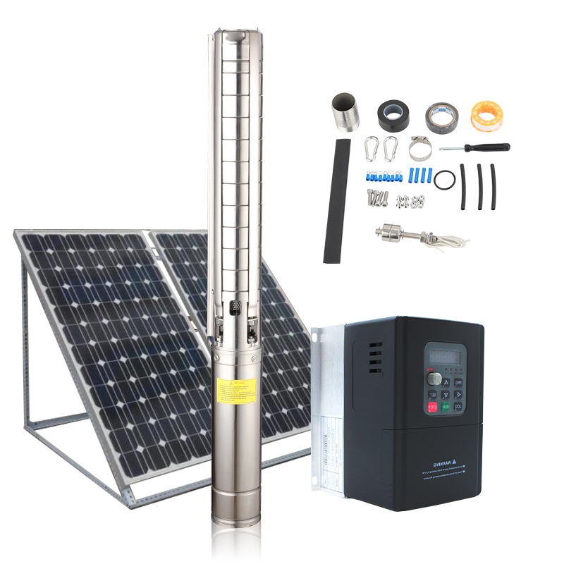 Agriculture Farming System - Bomba Submersível Solar 4HSA4-240-5.5 7.5HP AC/DC