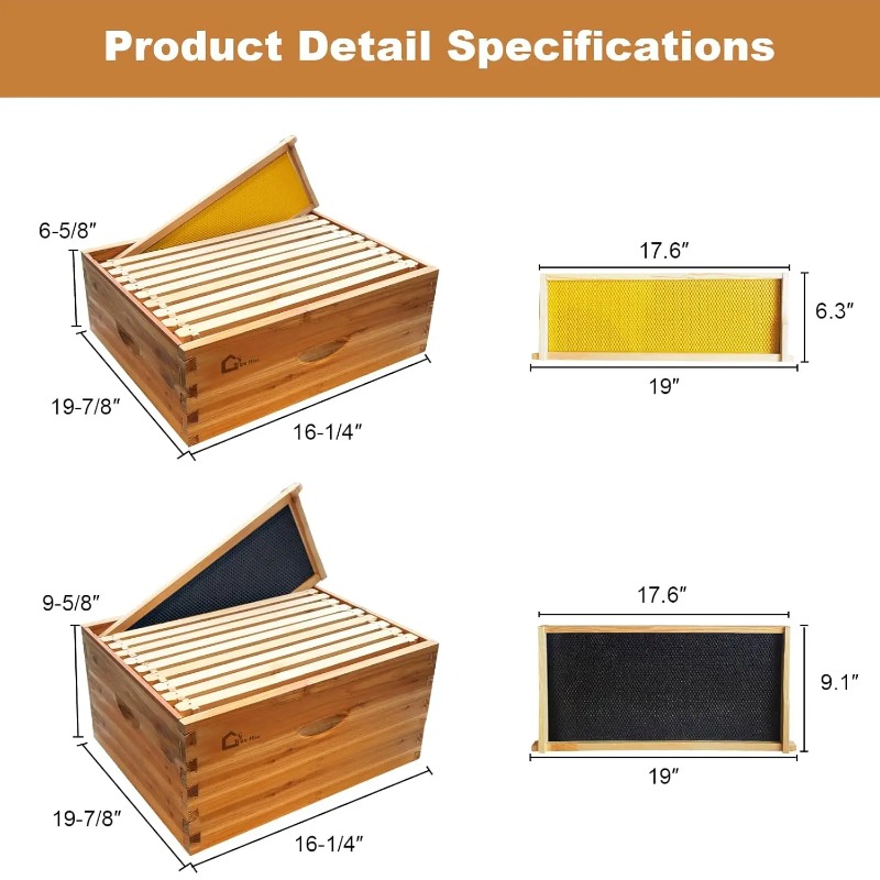 Kit Completo de Colmeia de 10  - Beehive Frame Wax avaliação e preço